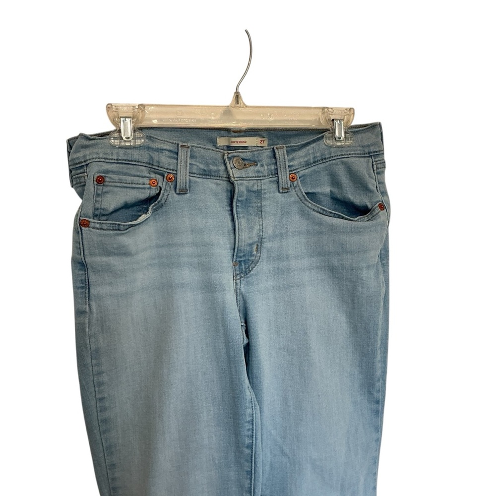 Levi’s Womens Size 27 Boyfriend Mid Rise Denim Jeans Actual Waist Size 29” - Picture 3 of 11